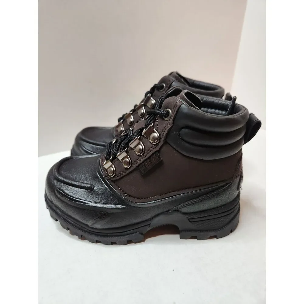 Fila WeatherTec Hiking Shoes Little Kids Size 11 Espresso/Black
